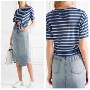 Opening Ceremony Blue and White Striped Blouse